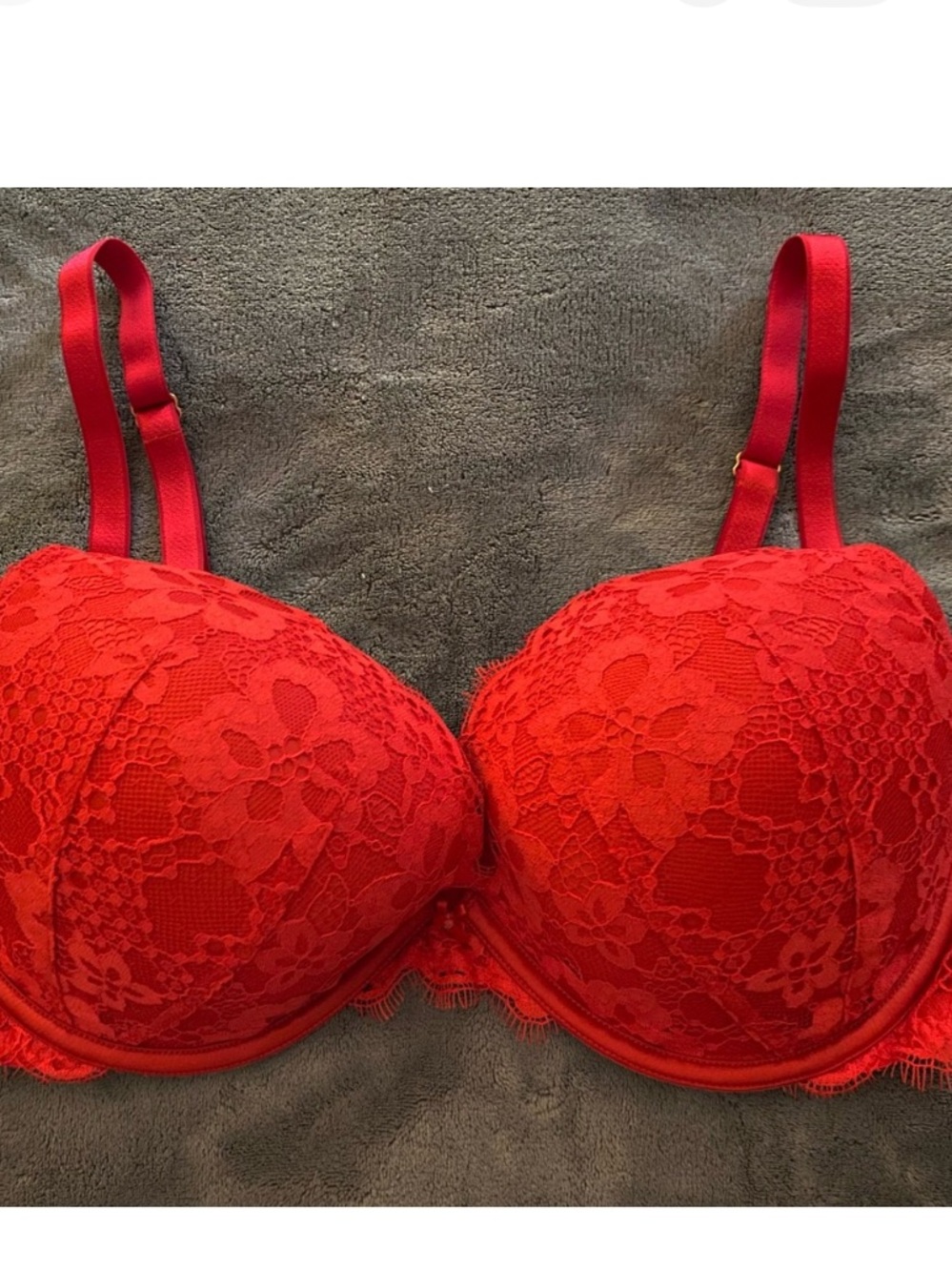 Victoria's Secret Red Lace Push-Up Bra